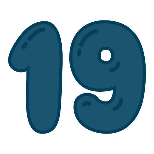 dix-neuf Icône gratuit dix-neuf Icône gratuit