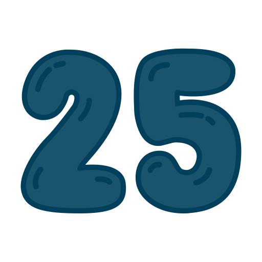 Twenty five free icon Twenty five free icon