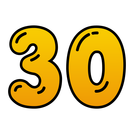 30 Icône gratuit 30 Icône gratuit