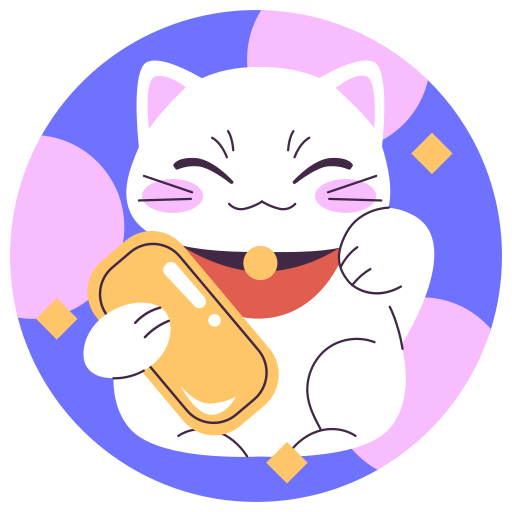 gato chino de la suerte gratis sticker