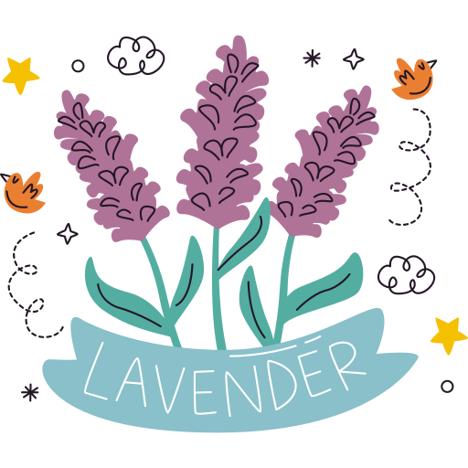 lavanda gratis sticker