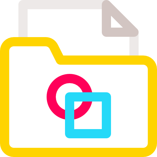 Folder Basic Rounded Lineal Color icon