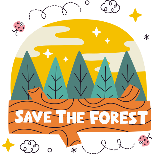 Save the forest free sticker