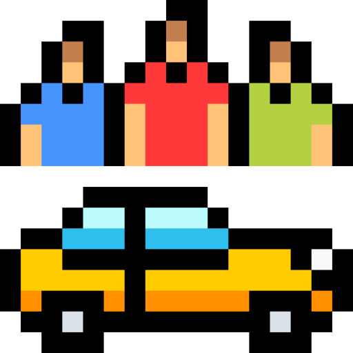 taxi compartido icono gratis