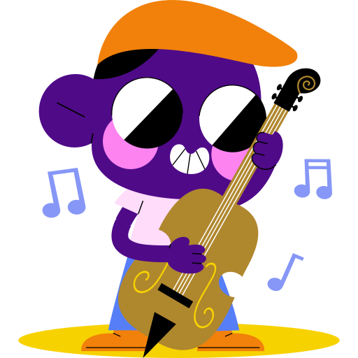 Double bass free sticker