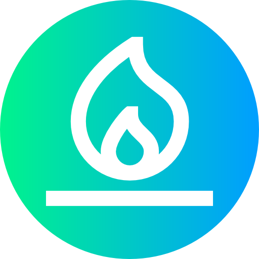 Flammable Super Basic Straight Circular Icon