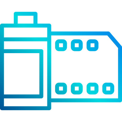 carrete de película icono gratis
