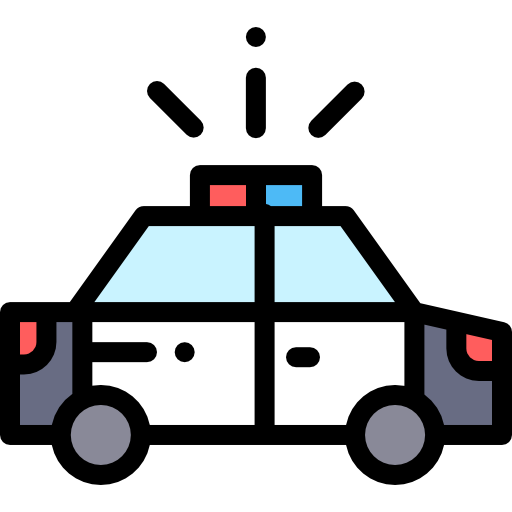 coche de policía icono gratis