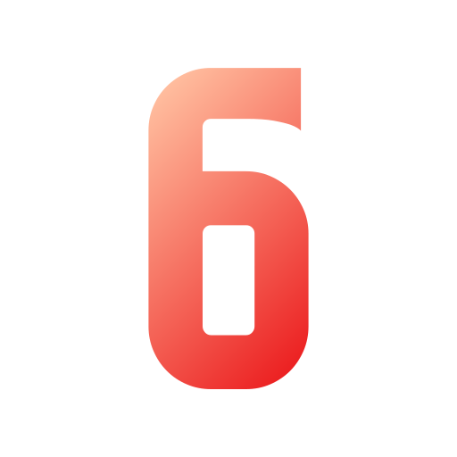 número 6 grátis ícone número 6 grátis ícone