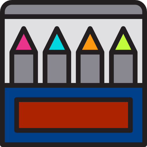 lápices de color icono gratis