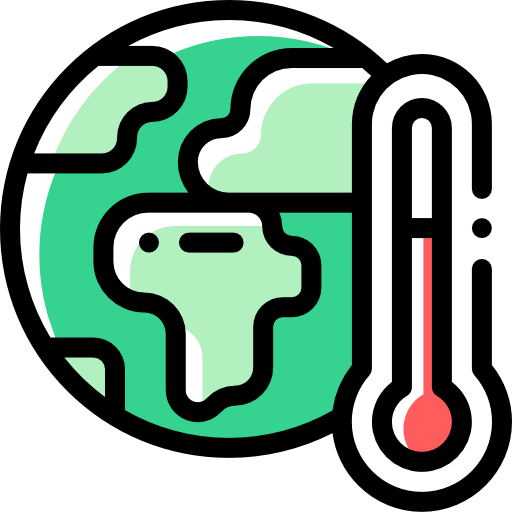 Global warming Detailed Rounded Color Omission icon