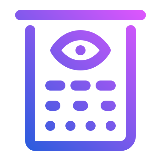 tabla de vision ocular icono gratis