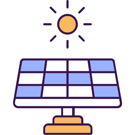 Énergie solaire Icône gratuit Énergie solaire Icône gratuit
