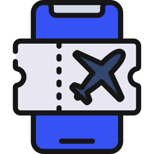 billete electrónico icono gratis