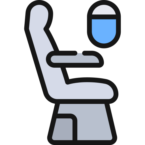 asiento de avión icono gratis