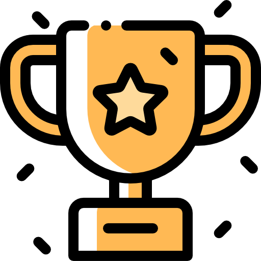 Trophy Detailed Rounded Color Omission icon