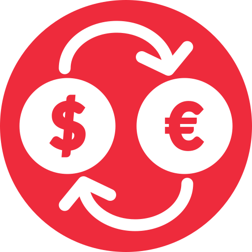 euro a usd icono gratis