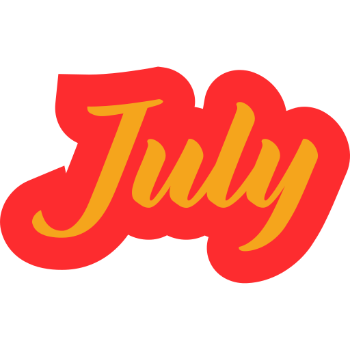 July - Free time and date icons