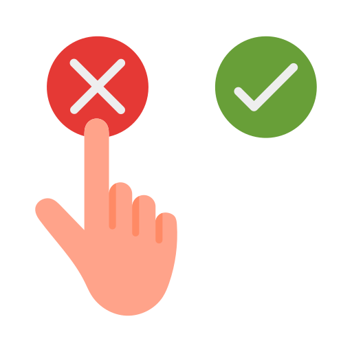 wähle nein kostenlos Icon wähle nein kostenlos Icon