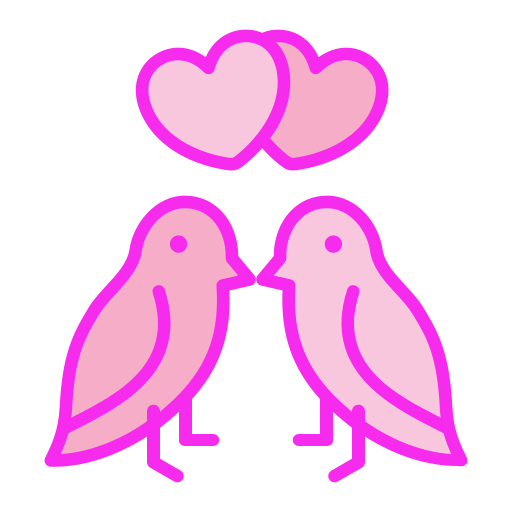 pájaro del amor icono gratis