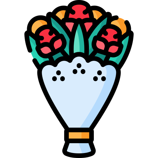 ramo de flores icono gratis