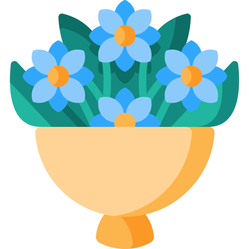 ramo de flores icono gratis