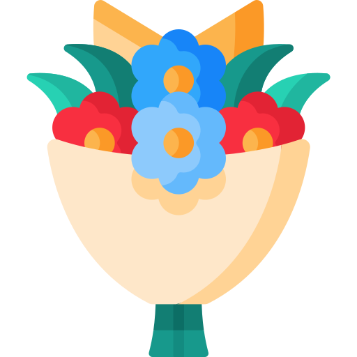 ramo de flores icono gratis