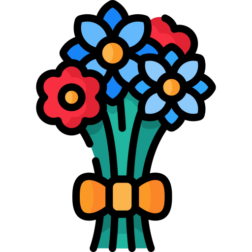 ramo de flores icono gratis