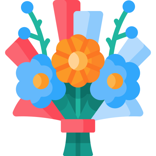 ramo de flores icono gratis