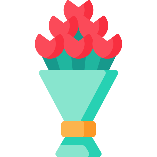 ramo de flores icono gratis