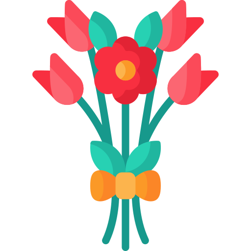 ramo de flores icono gratis