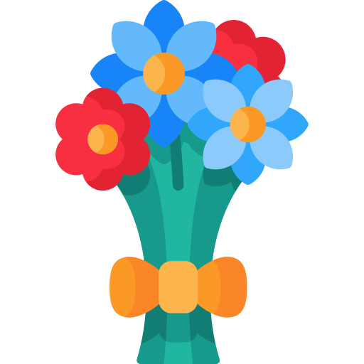 ramo de flores icono gratis