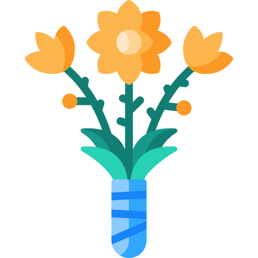 ramo de flores icono gratis