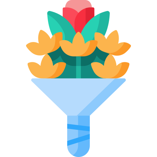 ramo de flores icono gratis