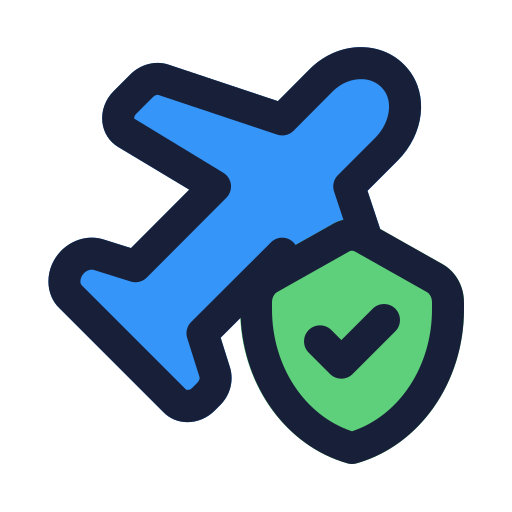 seguro de viaje icono gratis