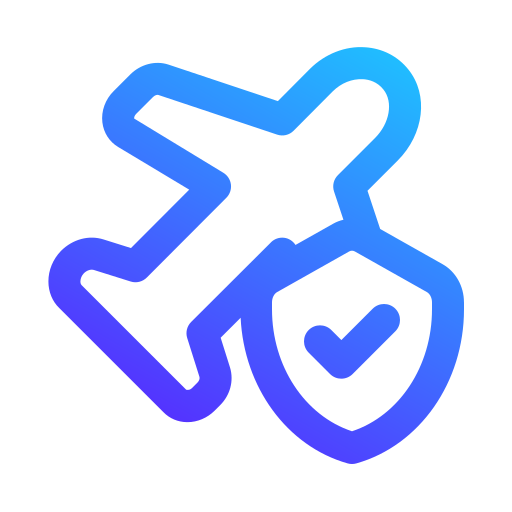seguro de viaje icono gratis