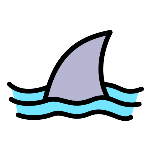 aleta de tiburón icono gratis