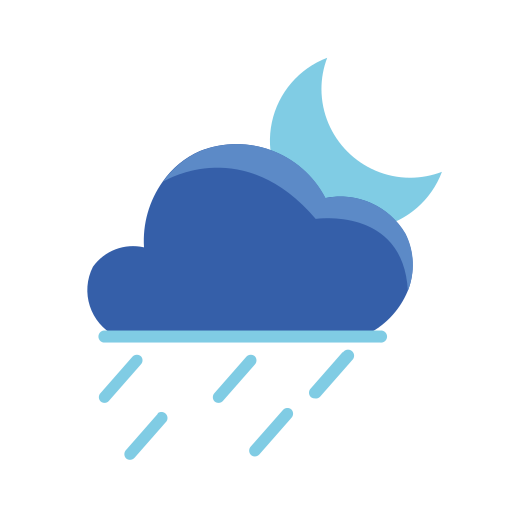 noche lluviosa icono gratis