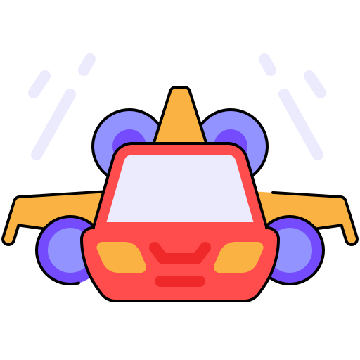 carro volador icono gratis