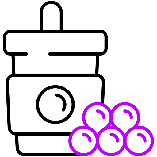 té de burbujas icono gratis