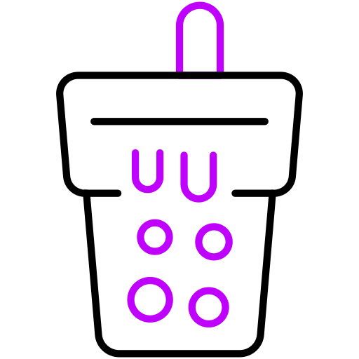 té de burbujas icono gratis