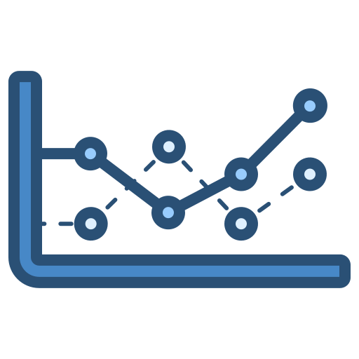 gráfico de linea icono gratis