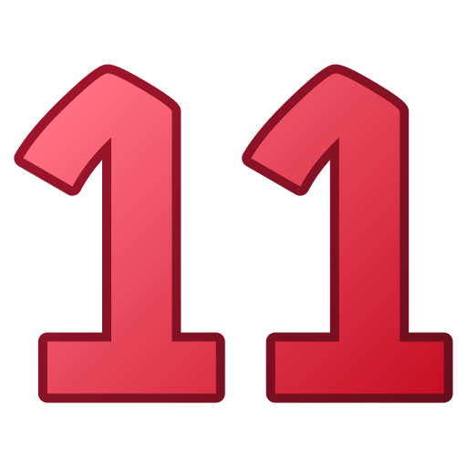 numero 11 icono gratis