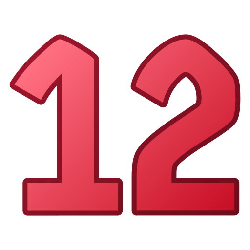 numero 12 icono gratis