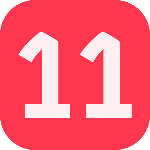 numero 11 icono gratis