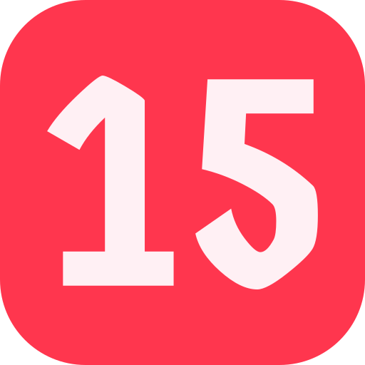 Number 15 free icon
