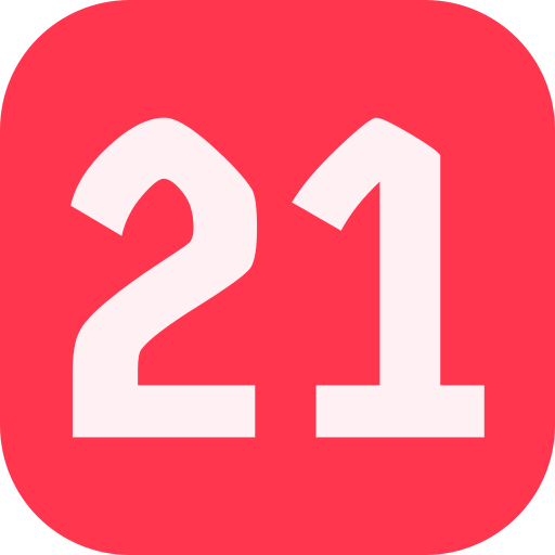 numéro 21 Icône gratuit