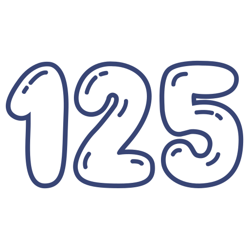 125 Icône gratuit 125 Icône gratuit