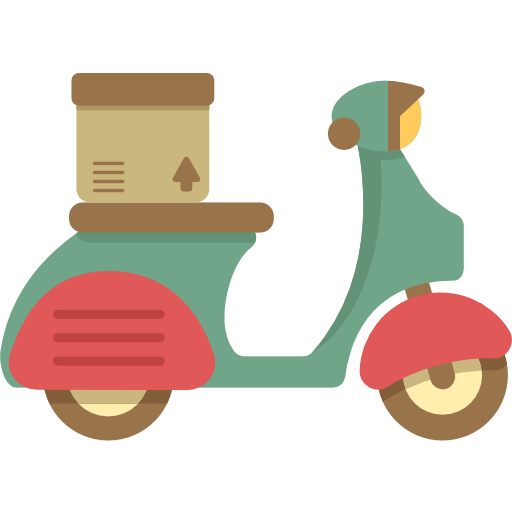 Delivery bike free icon