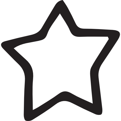 Star Hand Drawn Black icon